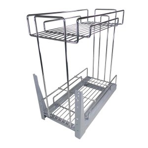 Mini Despensa R1 Deslizante 8679 Cromada Fixação na Base 235 X 495 X 460 Mm Jomer