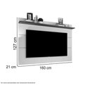 Ver imagem 3 de Painel com Prateleira Vivare 1,6 Off White-Freijó - Giga