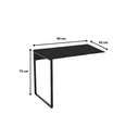 Ver imagem 2 de Mesa de Escritório/home Office Auxiliar 90cm - Preto - Iron