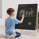 Ver mais imagens de Lousa Cavalete Quadro Negro Expositor MDF Infantil Desenho Restaurante Padaria Bar Lanchonete Suport