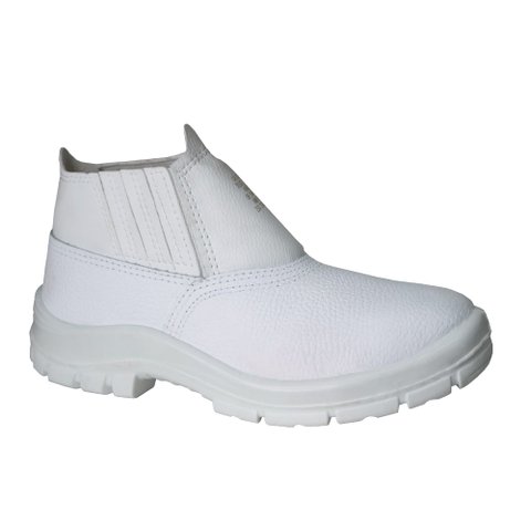 BOTINA DE SEGURANÇA BRANCO ELASTICO IMBISEG SOLADO PU BICO PLÁSTICO KADESH CA 17015 - 35