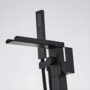 Ver imagem 5 de Torneira Banheira C/ducha Quadrada Preto Fosco Premium