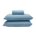 Ver imagem 1 de Jogo de Cama Casal 3 Peças Basic Rolinho Liso Malha Buettner basic63021000 Água