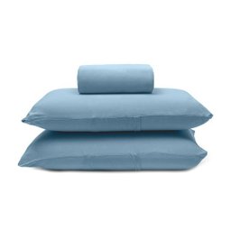 Jogo de Cama Casal 3 Peças Basic Rolinho Liso Malha Buettner basic63021000 Água - 1