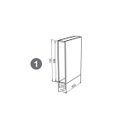 Ver imagem 2 de Porta Latas Duplo 4413 Inox com 02 Bandejas Fixação Lateral Masutti Copat 150 X 495 X 480mm