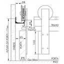 Ver imagem 3 de Kit Aparente para Porta de Correr 2m Preto 01 Porta (50 kg) Geris