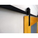 Ver imagem 2 de Kit Aparente para Porta de Correr 2m Preto 01 Porta (50 kg) Geris