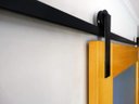 Ver imagem 2 de Kit Aparente para Porta de Correr 2m Preto 01 Porta (50 kg) Geris