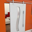 Ver imagem 2 de Kit Aparente para Porta de Correr 3 m Alumínio Escovado 01 Porta (50 kg) Geris