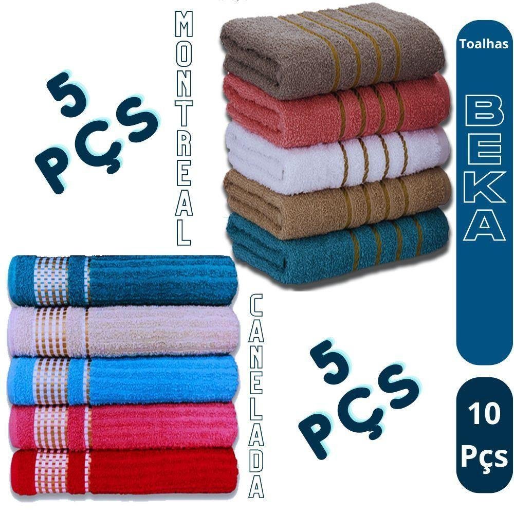 Kit 10 Toalhas de Banho Gigante Banhão 70 X 150 Beka Alta Absorção - 2