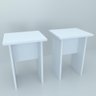 Conjunto de 2 Bancos Branco Ff Mdp 42x30x26cm - 1
