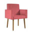 Ver imagem 5 de Kit 5 Cadeiras Poltronas Decorativa - Escritório - Recepção Cor:rosa