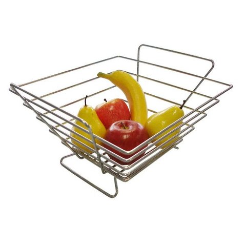 Fruteira Quadrada de Mesa 7401 Cromada 340 x 180 x 300 Mm Jomer