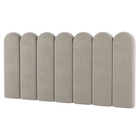 Painel Cabeceira Cama Box Casal King Size Lana 195cm Linho Bege - Desk Design
