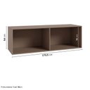 Ver imagem 4 de Módulo Planejado Ponte Queen Guarda Roupa 100% MDF 4 Portas Orion CabeCasa MadeiraOriginals Marrom