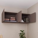 Ver imagem 6 de Módulo Planejado Ponte Queen Guarda Roupa 100% MDF 4 Portas Orion CabeCasa MadeiraOriginals Marrom
