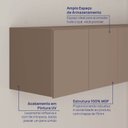 Ver mais imagens de Módulo Planejado Ponte Queen Guarda Roupa 100% MDF 4 Portas Orion CabeCasa MadeiraOriginals Marrom