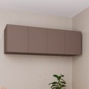 Ver imagem 1 de Módulo Planejado Ponte Queen para Guarda Roupa 100% MDF 4 Portas Orion CabeCasa MadeiraOriginals Marrom/Mocha
