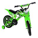 Ver imagem 2 de Bicicleta Unitoys Moto Cross Aro 16 Freios V-brakes Verde