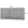 Cabeceira Estofada Cama Casal Queen Size Led Star 160cm Linho Cinza - 4