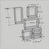 Kit de Nichos multi uso, mdf Branco - 2