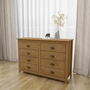 Ver imagem 1 de Cômoda Decorativa 8 Gavetas Madeira Maciça Osiris Freijó - G74 - Gran Belo