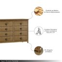 Ver imagem 3 de Cômoda Decorativa 8 Gavetas Madeira Maciça Osiris Freijó - G74 - Gran Belo