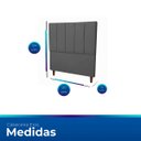 Ver imagem 5 de Cabeceira Moderna Estofada 90cm Carla Solteiro Chumbo