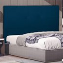 Ver imagem 1 de Cabeceira Cama Box Casal Poliana 140 Cm Suede Azul Escuro