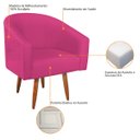 Ver imagem 4 de Kit 02 Poltronas Decorativas Sala de Estar Recepção Luiza Pés Palito Suede - Doce Sonho Móveis KIT 2