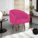 Ver imagem 2 de Kit 02 Poltronas Decorativas Sala de Estar Recepção Luiza Pés Palito Suede - Doce Sonho Móveis KIT 2