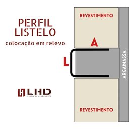 Perfil Listelo "u", Aço Inox 304, Brilho, Dourado - 9x11x9x2000mm - 7