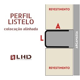Perfil Listelo "u", Aço Inox 304, Brilho, Dourado - 9x11x9x2000mm - 6