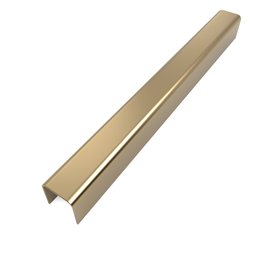 Perfil Listelo "u", Aço Inox 304, Brilho, Bronze - 9x 11 X 9 X 2000 Mm - 1