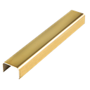Ver imagem 1 de Perfil Listelo "u", Aço Inox 304, Escovado, Dourado - 9x11x9mm 2m