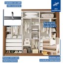 Ver imagem 3 de Guarda-roupa Casal com 9 Espelho 3 Portas Ravena - Freijó