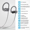 Fone de Ouvido Mpow Sport Ipx7 Bluetooth Resistente Água - Cinza - 4