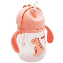 Copo com Alça e Canudo Dino Buba - Laranja - 1