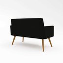 Ver imagem 3 de Sofá Namoradeira 2 Lugares - Balaqui Decor Preto