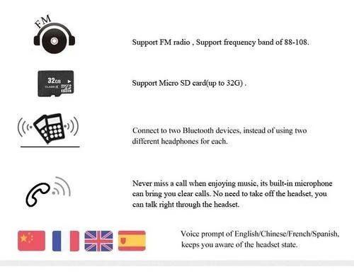 Fone Bluetooth Bluedio T2 Plus com Rádio Fm Cartão SD e Microfone - Branco - 4