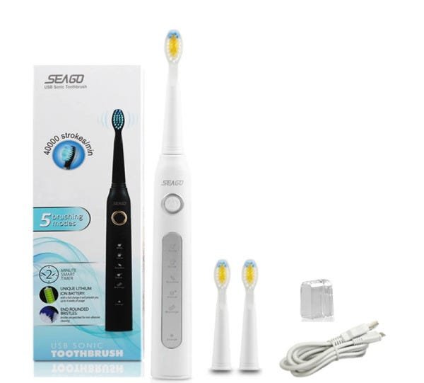 Escova Dental Elétrica Seago SG 507 - Branco - 1