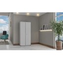 Ver imagem 2 de Armário Multiuso de Aço Organizador 2 Portas 3 Prateleiras com Fechadura 170M