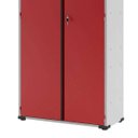 Ver imagem 5 de Armário Multiuso de Aço Organizador 2 Portas 03 Prateleiras com Fechadura 170M