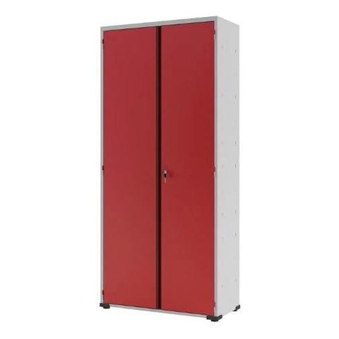 Armário De Aço Organizador 04 Prateleiras E Fechadura - Vermelho