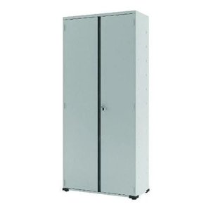 Armário De Aço Organizador 04 Prateleiras E Fechadura - Cinza Cristal
