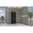 Ver imagem 3 de Armário De Aço Organizador Fechadura 03 Prateleiras 1,50m - Preto