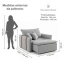 Ver imagem 3 de Poltrona de Amamentação Retrátil Base Madeira Maciça Encanto