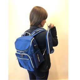 Mochila Maternidade Usb+porta Mamadeira+trocador:AZUL - 6