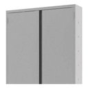 Ver imagem 1 de Armário De Aço Organizador Fechadura 03 Prateleiras 1,50m - Cinza