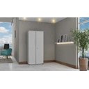 Ver imagem 4 de Armário De Aço Organizador Fechadura 03 Prateleiras 1,50m - Cinza